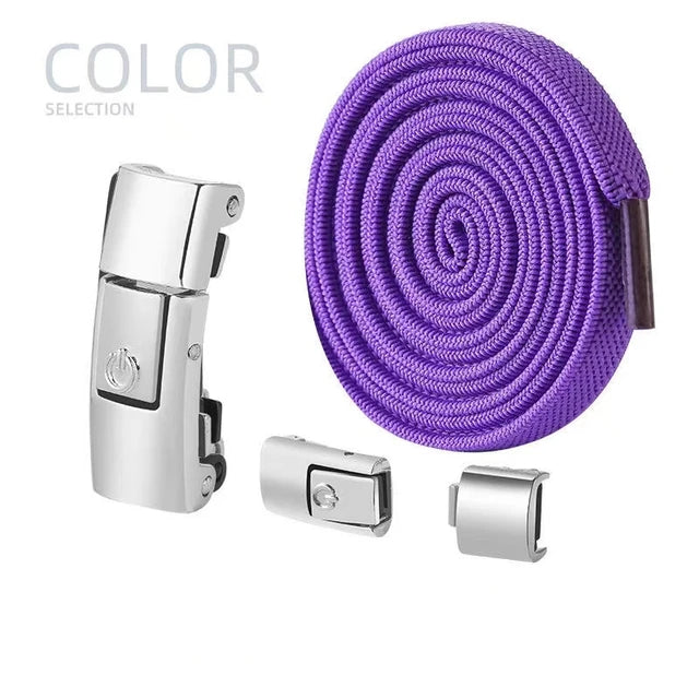 8MM Elastic No Tie Shoe Laces Press Lock Shoelaces with Widened Flat Shoelace